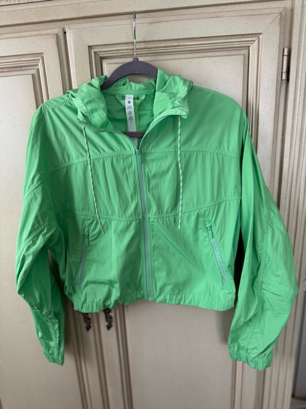lululemon athletica Bright Green Hooded Bomber Jacket